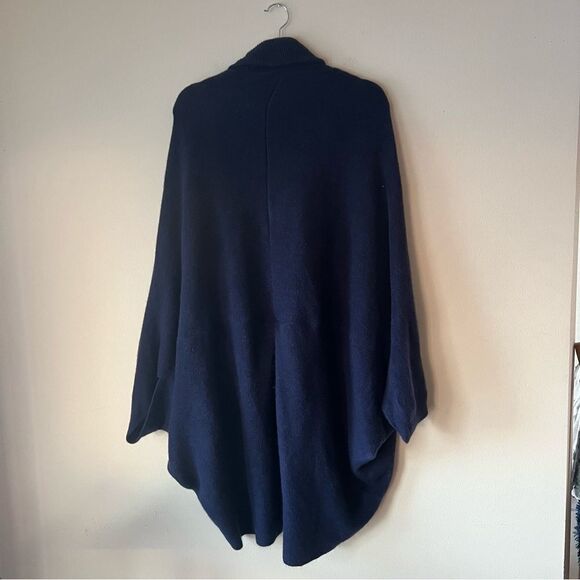 MARVELUSH for Layers by Lizden Navy Blue Ribbed Soft Batwing Cardigan Shrug - Picture 6 of 8